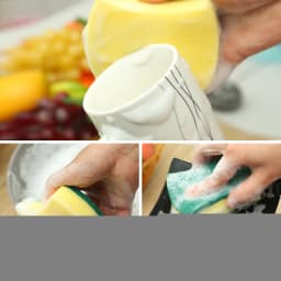 SUWU 5 Count, Double-Sided Scrubber Sponge for Kitchen Cleaning, Non-Scratch Sponges for Dishes, Efficient Scouring Pad for Pot, Pan, Household - Thumbnail 6