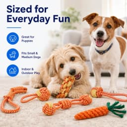 MGEZCOO Durable Dog Toys for Aggressive Chewers - Rope Chew Toys for Dogs - 8 Pack Interactive & Safe Chew Toys for Small & Large Dogs - Fun - Thumbnail 4