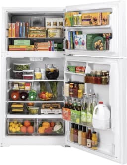 Ge Gte22jtnr 33" Wide 21.9 Cu. Ft. Energy Star Rated Top Mount Refrigerator - White - Thumbnail 2
