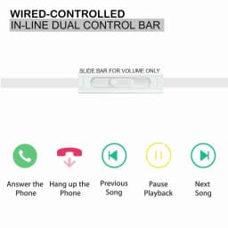 RHEA- Headphones With Microphone, Boost+ Premium In-Ear Earbud Earphones/Headphones - Thumbnail 3