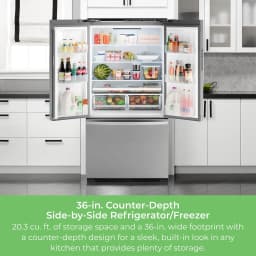 Kenmore 20.3 Cu. ft. Capacity Counter-Depth French Door Refrigerator and Freezer with Ice Maker, Stainless Steel - Thumbnail 23