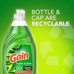 Gain Ultra Dishwashing Liquid Dish Soap, Original Scent, 8 fl oz - Thumbnail 3