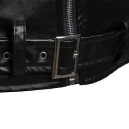safuny Men's Faux Leather Jacket Stylish Zipper Coat Long Sleeve Windproof able Casual Outwear Winter Fashion Jacket for Outdoor Daily Wear Black XL - Thumbnail 8