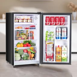 Nextay Mini Fridge for Bedroom 3.2 Cu.Ft Small Refrigerator with Freezer for Dorm Office,Black - Thumbnail 1