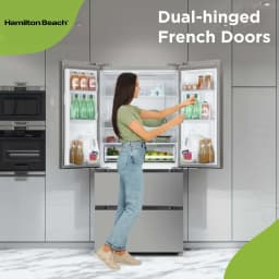 Hamilton Beach HZ4051 17.9 cu. ft. French Door Refrigerator with 2 Freezer Drawers, Stainless Steel, Digital Display - Thumbnail 2