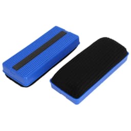REGALWOVEN Blue Black Plastic Shell Magnetic Erase Blackboard Eraser Marker Cleaner 2 Pcs - Thumbnail 1