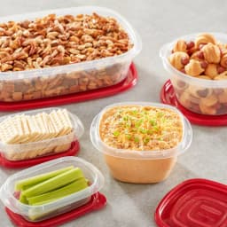 Rubbermaid TakeAlongs Food Storage Containers, 10 Piece Set, Red - Thumbnail 6