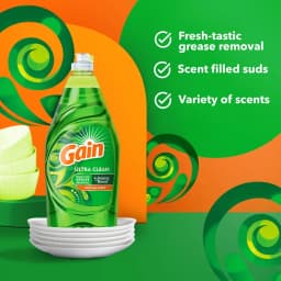 Gain Ultra Dishwashing Liquid Dish Soap, Original Scent, 8 fl oz - Thumbnail 2