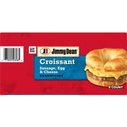 Jimmy Dean Frozen Croissant Breakfast Sandwiches Sausage, Egg & Cheese, 8 Count, 36 oz, 13g Protein per Serving (Fully Cooked) - Thumbnail 16