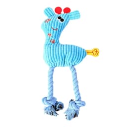Yuehao Pet Supplies Squeaky Dog Toys for Small and Medium Dogs Durable Puppy Toys Dog Chew Toys with Rope Legs Blue - Thumbnail 2