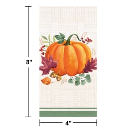 Creative Converting Harvest Wishes Thanksgiving Pumpkin Paper Guest Towels, 48 ct - Thumbnail 2