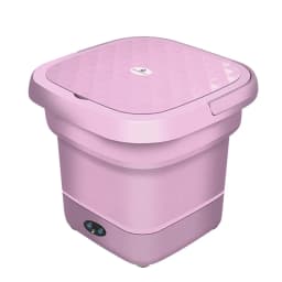 Home Supplies Surpdew New Folding Washing Mini Washing Machine Cleaning Machine Household Small Folding Washing Machine Pink Free Size - Thumbnail 2