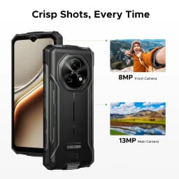 DOOGEE Fire 5 Pro Rugged Phone, Android 15 with Triple Card Slot & Gemini AI, 13000mAh Battery, Octa Core, 20GB+128GB/2TB, 6.6" HD+90Hz, IP68 Waterproof, NFC/OTG - Thumbnail 3