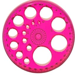 Circle Template Round Stencil Ruler, Multi-Size Plastic Circle Drawing Template, Professional Geometric Circle Drafting Tool for Student Design - Thumbnail 1