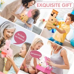 My Realistic Bunny 2025 Easter Real Lifelike Bunny Rabbits That Move Bunbi Hopping Moving Robot Bunny Cute Stuffed Bunny Plush Animals Interactive - Thumbnail 4
