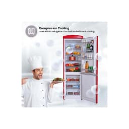 Conserv Appliances Bottom Mount Retro Refrigerator, Red - Thumbnail 8
