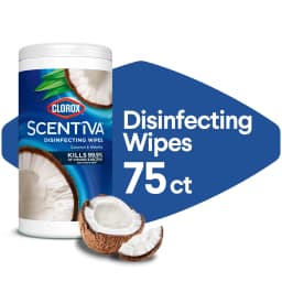 Clorox Scentiva Bleach-Free Cleaning Wipes, Coconut and Waterlily, 75 Count - Thumbnail 1