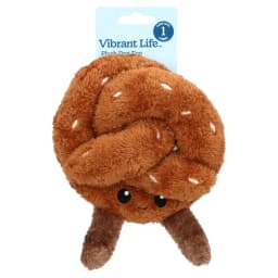 Vibrant Life Brown Pretzel Plush Dog Toy with Squeaker, Chew Level 1 - Thumbnail 7