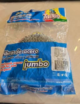 PURELY- Lot/3 Pcs Tallon Jumbo Steel Mesh Scourer Great For Pots And Pans - Thumbnail 2