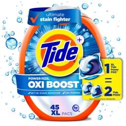 Tide PODS Laundry Detergent Pacs, Oxi Boost Power PODS with Stain Remover and Oxi Power, 45 count - Thumbnail 1