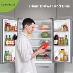Hamilton Beach 20.3 cu. ft. French Door Refrigerator, Platinum Silver, HZ7602 - Thumbnail 6