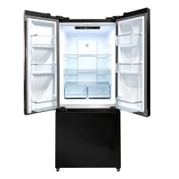 iceBlue 30" Black Stainless Steel French Door Refrigerator, Top Fridge and Drawer Freezer, 17.7 Cu. Ft - Thumbnail 6