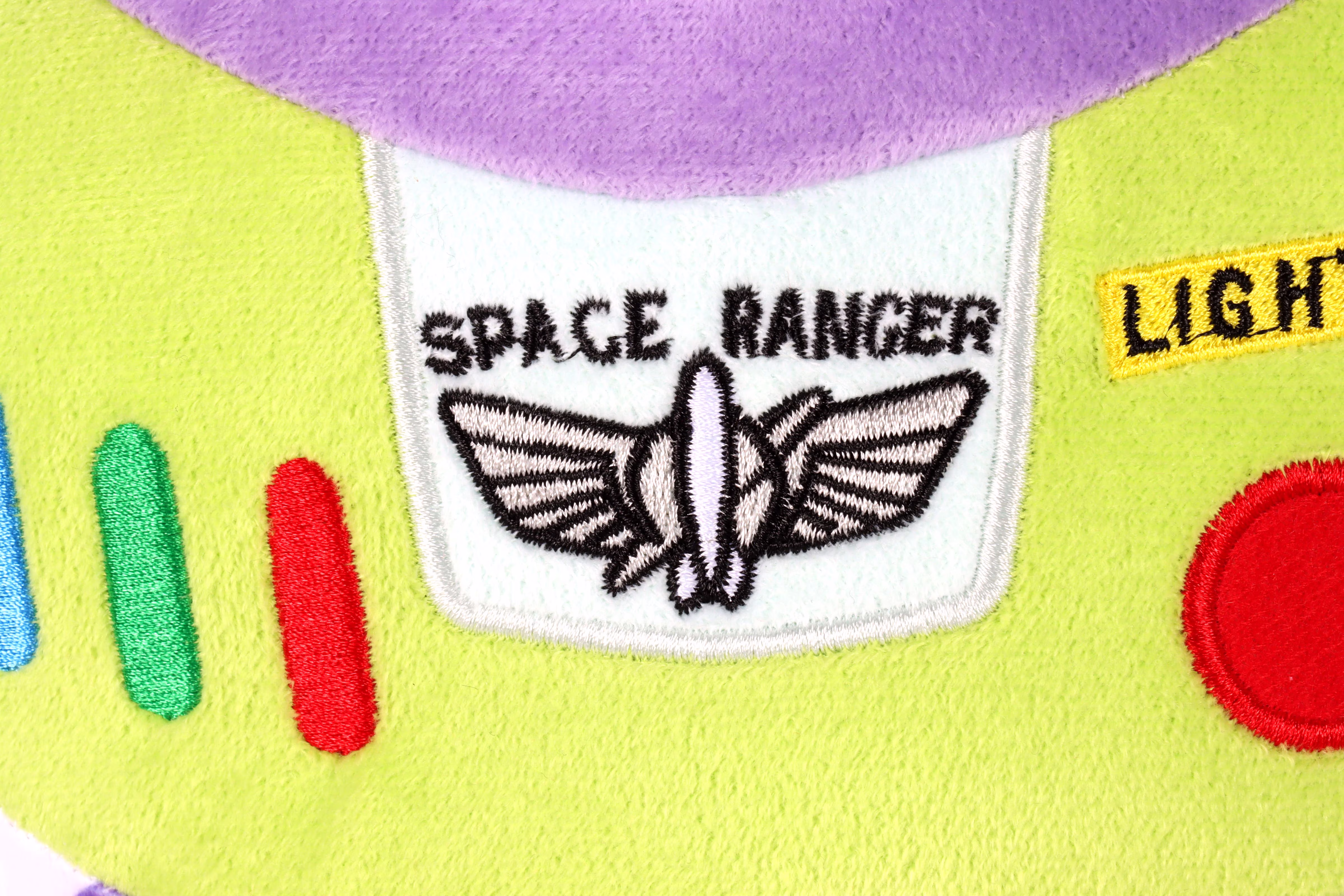 Buzz Lightyear Kids Decorative Pillow Buddy, Polyester Velboa, Green & Purple, 23", Toy Story, Disney - Thumbnail 5