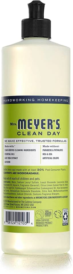 Mrs. Meyer's Liquid Dish Soap Variety, 1 Lemon Verbena, 1 Basil, 1 Honeysuckle, 1 CT - Thumbnail 5