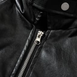 Maoxin Men's Jacket Men's Dashion Motorcycle Solid Color Vintage Zipper Pocket Leather Long Sleeved Hooded Jacket Plus Size Leather Jacket Black XL - Thumbnail 5