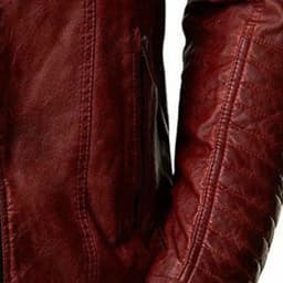 HWRETIE Men's Leather Plus Fleece Jacket Motorcycle Style Warm Winter Leather Coat Durable Casual Protective Outerwear - Thumbnail 6