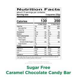 Russell Stover Sugar Free Caramel Bar with Stevia Smooth Caramel Filling in Chocolate Candy, 3 oz. Bar - Thumbnail 7