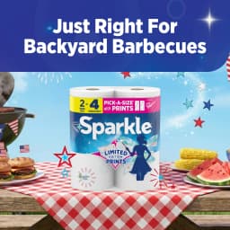 Sparkle Pick-a-Size Paper Towels, Limited Edition Summer Design, 2 Double Roll - Thumbnail 4