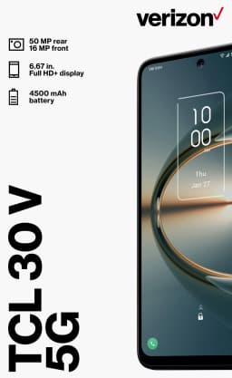 Verizon TCL 30 V 5G, 128 GB, Black- Prepaid Smartphone [Locked to Verizon Prepaid] - Thumbnail 14