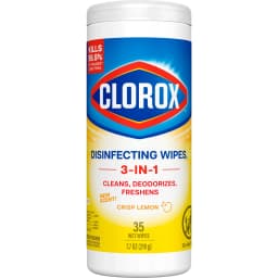 Clorox Disinfecting Cleaning Wipes, Bleach Free, Crisp Lemon, 35 Count - Thumbnail 2