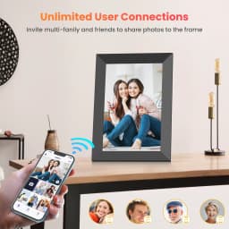 GIROOL Digital Picture Frame, WiFi Digital Frame with 10.1" IPS Touch Screen, Electronic Photo Frames Built-in 32GB Memory, Share Instant Photo - Thumbnail 4