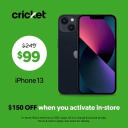 Apple iPhone 13, 128GB, 8GB RAM, 16MP FF Camera, Midnight - Prepaid Smartphone - Thumbnail 1
