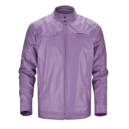 NOLDARES Men's Leather Jacket for Fall/Winter,Men PU Jacket, Outwear Coat(Z03-Purple,L) - Thumbnail 4
