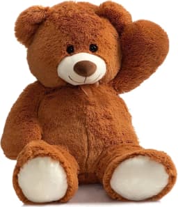 HollyHOME Giant Teddy Bear Big Plush Stuffed Animal Soft Cuddly Toy Gift for Girlfriend Kids Valentine's Day 36 Inch Brown - Thumbnail 1