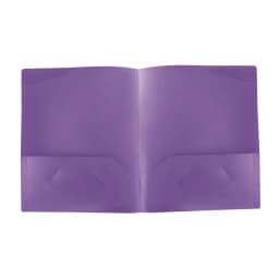 NXUJEUG 2-Pocket Folders, Plastic Folders with Pockets, 1 Pack Heavy Duty Pockets Folder for Document, Letter Size File Folder - Thumbnail 4