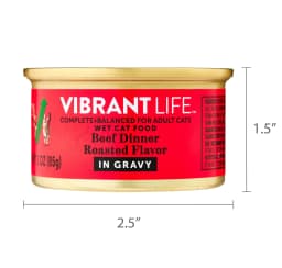 Vibrant Life Beef Dinner Roasted Flavor in Gravy Wet Cat Food, 3 oz Can - Thumbnail 13