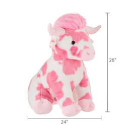 DJKDJL Jumbo Longhorn Cow Plush, Pink Highland Cow Plush,20"Cute Cow Plush Stuffed Animal Doll,Pink Stuffed Animal Valentine'S Day Gifts - Thumbnail 5