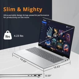 HP OmniBook 7 16" 2K OLED Touchscreen Laptop, Intel Core 9 270H, 32GB DDR5, 3TB Storage (2TB SSD+1TB Docking Station) - Thumbnail 8