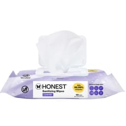 The Honest Company Lavender Sanitizing Alcohol Wipes, Antibacterial with Aloe, Kills 99.99% of Germs, 50 Count - Thumbnail 1