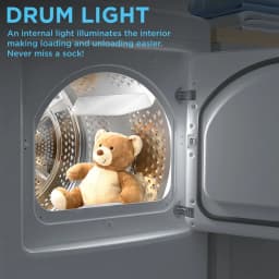 MIDEA 7.0 Cu Ft Sensor Dry Electric Smart Dryer, White - Thumbnail 5