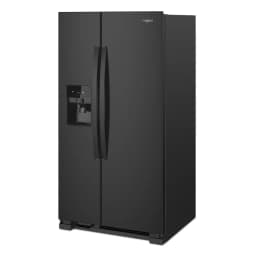 Whirlpool 25 cu ft Side-by-Side Refrigerator, with Icemaker and Humidity-Controlled Crispers, Black - Thumbnail 4