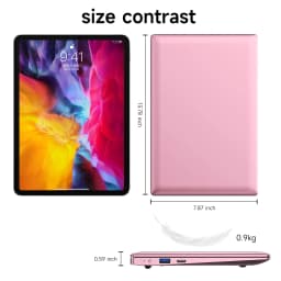 TOPOSH 10.1 Inch Mini Laptop, Windows 11, 8GB RAM, 256GB SSD, Intel Celeron, Bundle - Thumbnail 9