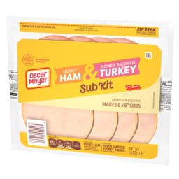 Oscar Mayer Kit with Extra Lean Honey Ham Extra Lean Honey Smoked Turkey Sliced Lunch Meat 16 oz Tray - Thumbnail 9