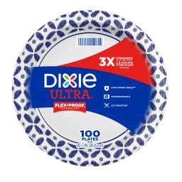 Dixie Ultra Paper Dinner Plates, 10 1/16", 100 Count - Thumbnail 1