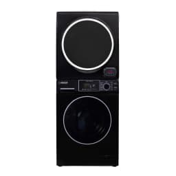 Equator 110V 1.6 cf Washer w/ Pet Cycle & 110V 3.5cf Vented Digital Sensor Dryer in Black - Thumbnail 1