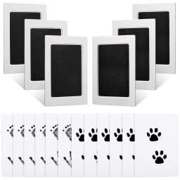 Square Baby Footprint Kit Hand Footprint Kit Dog Paw Print Kit Clean Touch Ink Pad Inkless Hand and Footprint Kit Handprint Kit Baby Registry Search - Thumbnail 1